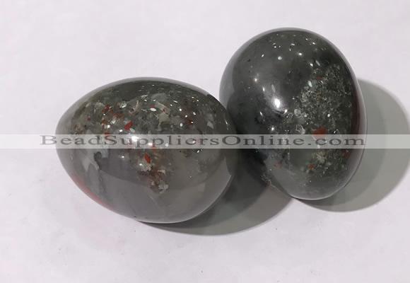 CDN1389 35*45mm egg-shaped African bloodstone decorations wholesale