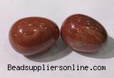 CDN1398 35*45mm egg-shaped red jasper decorations wholesale