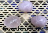 CDN307 30*40mm egg-shaped rose quartz decorations wholesale