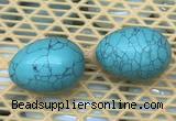 CDN342 35*50mm egg-shaped imitation turquoise decorations wholesale