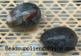 CDN360 35*50mm egg-shaped blood jasper decorations wholesale