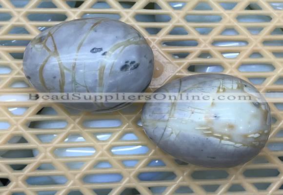 CDN362 35*50mm egg-shaped picasso jasper decorations wholesale