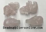 CDN380 20*40*30mm elephant rose quartz decorations wholesale