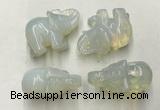 CDN381 20*40*30mm elephant rose quartz decorations wholesale