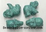 CDN383 20*40*30mm elephant imitation turquoise decorations wholesale