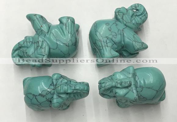 CDN383 20*40*30mm elephant imitation turquoise decorations wholesale