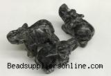 CDN405 25*50*35mm elephant black labradorite decorations wholesale