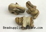 CDN407 25*50*35mm elephant picture jasper decorations wholesale