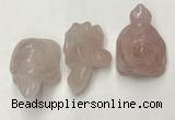 CDN431 28*45*22mm turtle rose quartz decorations wholesale