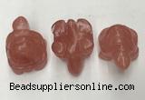 CDN433 28*45*22mm turtle cherry quartz decorations wholesale