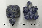 CDN456 38*55*28mm turtle blue spot stone decorations wholesale