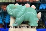 CDN539 35*80*55mm elephant green aventurine decorations wholesale