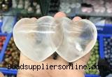 CDN590 50*90mm double heart white crystal decorations wholesale