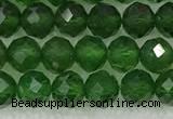 CDP78 15.5 inches 6mm faceted round diopside gemstone beads