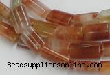 CDQ09 15.5 inches 8*12mm rectangle natural red quartz beads wholesale