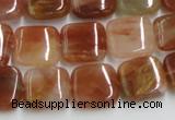 CDQ16 15.5 inches 10*10mm square natural red quartz beads wholesale