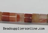 CDQ36 15.5 inches 8*8mm cube natural red quartz beads wholesale