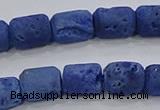 CDQ603 8 inches 6*8mm drum druzy quartz beads wholesale