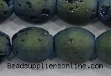 CDQ640 8 inches 12*14mm rice druzy quartz beads wholesale