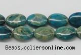 CDS17 16 inches 10*14mm oval dyed serpentine jasper beads wholesale