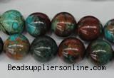 CDS189 15.5 inches 14mm round dyed serpentine jasper beads