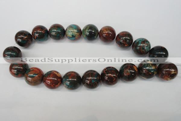 CDS193 15.5 inches 22mm round dyed serpentine jasper beads