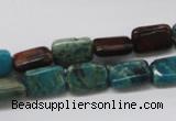 CDS22 16 inches 8*12mm rectangle dyed serpentine jasper beads wholesale