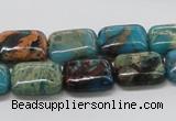 CDS23 16 inches 12*16mm rectangle dyed serpentine jasper beads wholesale