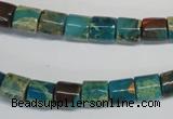 CDS254 15.5 inches 8*8mm tube dyed serpentine jasper beads