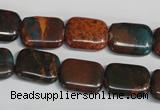 CDS265 15.5 inches 12*16mm rectangle dyed serpentine jasper beads