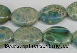 CDS274 15.5 inches 15*20mm oval dyed serpentine jasper beads