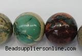 CDS28 15.5 inches 20mm round dyed serpentine jasper beads