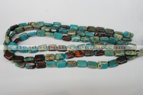 CDS40 15.5 inches 10*14mm rectangle dyed serpentine jasper beads