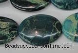 CDS50 15.5 inches 22*30mm oval dyed serpentine jasper beads