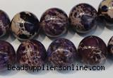 CDT365 15.5 inches 14mm round dyed aqua terra jasper beads