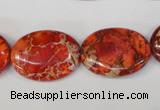 CDT533 15.5 inches 18*25mm oval dyed aqua terra jasper beads