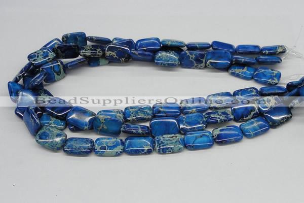 CDT55 15.5 inches 13*18mm rectangle dyed aqua terra jasper beads