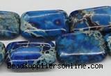 CDT56 15.5 inches 18*25mm rectangle dyed aqua terra jasper beads