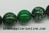 CDT71 15.5 inches 16mm round dyed aqua terra jasper beads