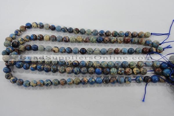 CDT813 15.5 inches 8mm round dyed aqua terra jasper beads wholesale