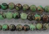 CDT852 15.5 inches 8mm round dyed aqua terra jasper beads wholesale