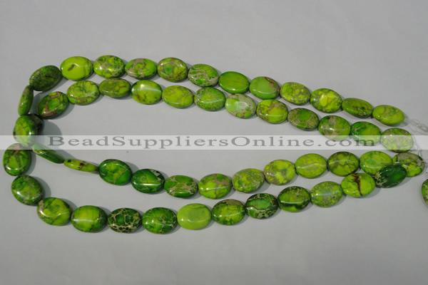 CDT940 15.5 inches 12*16mm oval dyed aqua terra jasper beads