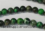 CDT956 15.5 inches 8mm round dyed aqua terra jasper beads