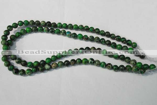 CDT956 15.5 inches 8mm round dyed aqua terra jasper beads