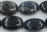 CDU01 15.5 inches 18*25mm oval natural blue dumortierite beads