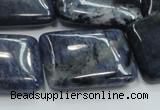 CDU04 15.5 inches 22*32mm rectangle natural blue dumortierite beads