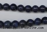 CDU102 15.5 inches 8mm round blue dumortierite beads wholesale