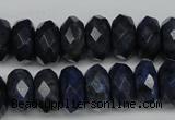 CDU120 15.5 inches 6*10mm faceted rondelle blue dumortierite beads