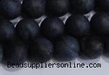 CDU204 15.5 inches 12mm round matte blue dumortierite beads