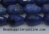 CDU214 15.5 inches 10*15mm faceted teardrop blue dumortierite beads